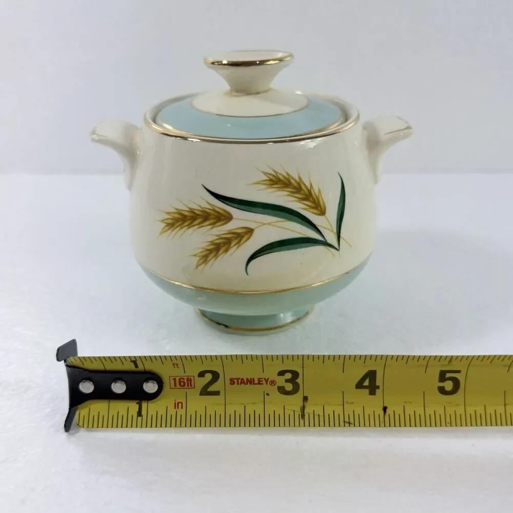 International D.S. CO. VIKING WHEAT Covered Sugar Dish 1950s-1960s Vintage